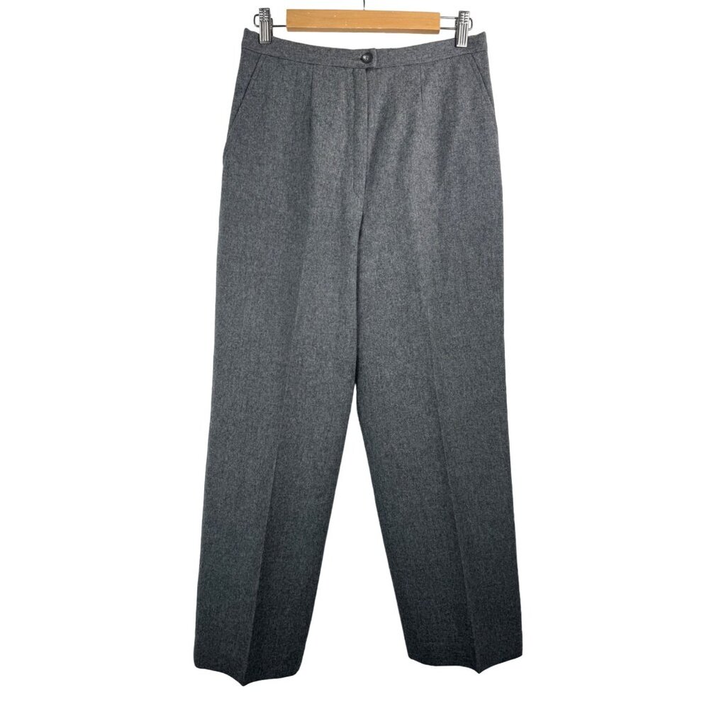 VTG Pendleton 100%‎ Virgin wool tailored trousers grey sz 12
